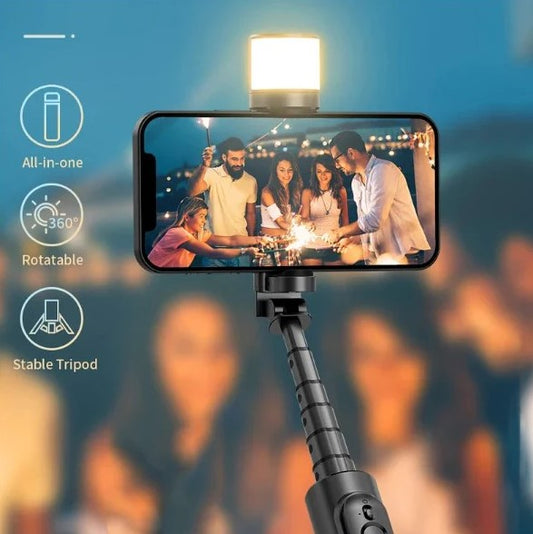 Selfie Stick Tripod with Bluetooth Remote & FlashLight